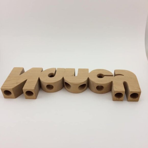 Nancy Personalised Name Hand-Crafted Wood 15" Long 8 Candle Holder Block - Picture 6 of 16